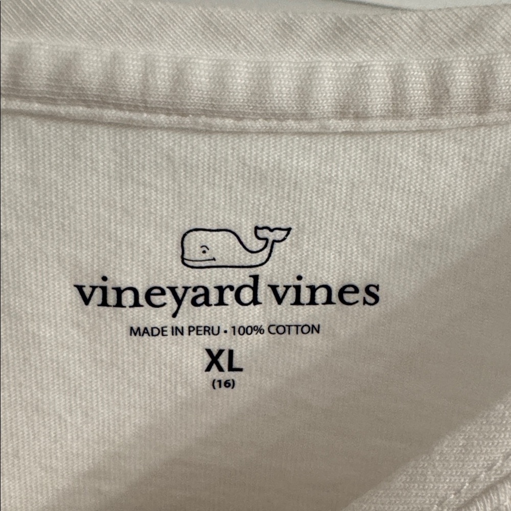 Vineyard Vines Field Hockey Whale T-Shirt White Women's Small - Girls XL 16 - Picture 6 of 7